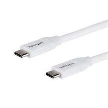 StarTech.com USBC to USBC Cable w/ 5A PD  M/M  White  2 m (6 ft.)  USB