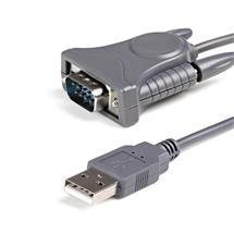 StarTech.com USB to RS232 DB9/DB25 Serial Adapter Cable  M/M, Grey,