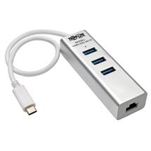 Tripp Lite U4600033A1G 3Port USB 3.x (5Gbps) Hub with LAN Port, USBC