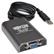 Tripp Lite U244001VGAR USB 2.0 to VGA DualMonitor Adapter, 128 MB