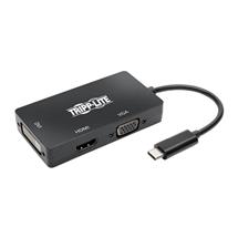 Tripp Lite U44406NHDV4KB USBC Multiport Adapter (M/3xF)  4K HDMI, DVI,