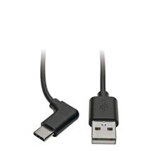 Tripp Lite USB TypeA to TypeC Cable, M/M, RightAngle USBC, 2.0,