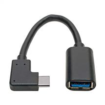 Tripp Lite U42806NFCRA USBC to USBA Adapter (M/F), RightAngle C, USB