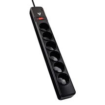 Surge Protectors | V7 6Schuko Outlet Home/Office Surge Protector, 1.8m Cord, 1050 Joules,