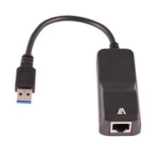 Cable Gender Changers | V7 Black Gigabit Ethernet Adapter USB 3.0 A Male to RJ45 Female