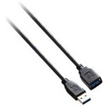 V7 Black USB Extension Cable USB 3.0 A Female to USB 3.0 A Male 3m