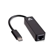 V7 Other Interface/Add-On Cards | V7 Black USB Video Adapter USB-C Male to RJ45 Male