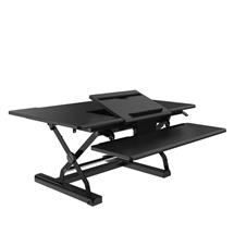 V7 Sit Stand 36IN Desk Workstation, Black, 25.4 cm (10"), 81.3 cm