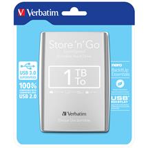 1TB External Hard Drive | Verbatim Store 'n' Go USB 3.0 Portable Hard Drive 1TB Silver