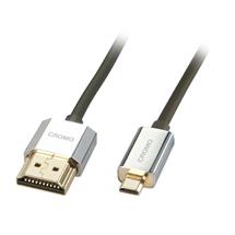 Lindy CROMO Slim HDMI High Speed A/DCable, 0,5m. Cable length: 0.5 m,