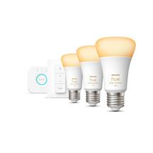 Philips Hue Starter kit E27 | Philips Hue White ambience Starter kit: 3 E27 smart bulbs (1100) +