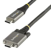 Grey, Black | StarTech.com 20" (50cm) Side Screw Locking USB C Cable 10Gbps  USB