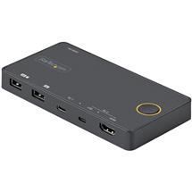 Startech Kvm Switch | StarTech.com 2 Port Hybrid USBA + HDMI & USBC KVM Switch  Single 4K