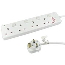 CABLES DIRECT Surge Protectors | Cables Direct RB-05-4GANGSWD surge protector White 4 AC outlet(s) 5 m