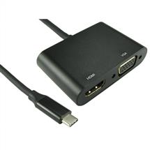 CABLES DIRECT Cables Direct Adaptor | Cables Direct USB C TO HDMI 4K 30Hz + VGA 1080p @ 60Hz. Connector 1: