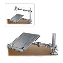 Screen Mounts | Lindy Desktop Notebook Arm, Silver. Product colour: Silver, Maximum