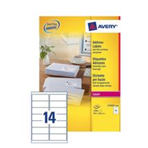 Avery L7163250. Product colour: White, Label type: Selfadhesive label,