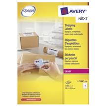 Avery Labels | Avery L7166250. Product colour: White. Width: 99.1 mm, Height: 93.1