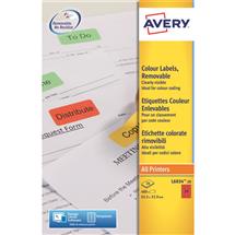 Avery L6034-20 self-adhesive label Red 24 pc(s) | Quzo UK