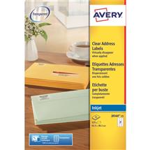 Avery J8560-25 printer label Transparent | In Stock