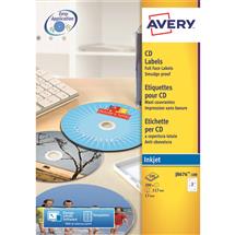 Avery | Avery J8676100. Suitable for: CD/DVD, Product colour: White, Label