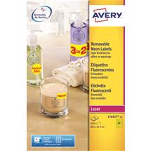 Printer Labels | Avery White Mini Label - Laser - L7651 Yellow | In Stock