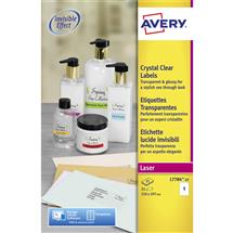 Printer Labels | Avery L7784-25 printer label Transparent Non-adhesive printer label