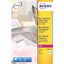 Avery L7552-25 self-adhesive label Transparent 500 pc(s)