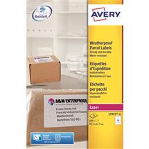 Avery Weatherproof Shipping Labels | Avery Weatherproof Shipping Labels. Product colour: White, Format: A4.