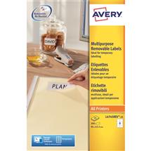 Avery White Removable Labels | In Stock | Quzo UK