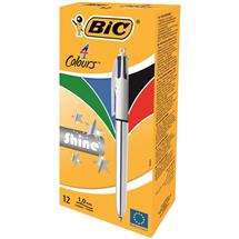 Ballpoint & Rollerball Pens | BIC 4-COLOURS SHINE Black, Blue, Green, Red 12 pc(s)