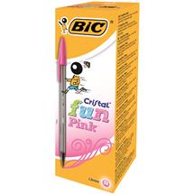 Bic Cristal Fun | BIC Cristal Fun Pink Stick ballpoint pen 20 pc(s) | In Stock