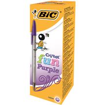Bic Ballpoint & Rollerball Pens | BIC Cristal Fun Violet Stick ballpoint pen 20 pc(s)