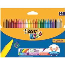 Wax Pencils & Crayons | Bic Kids Plastidecor Hard Sharpenable Crayons Assorted Colours (Pack