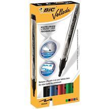 BIC Velleda Liquid Ink Pocket marker 4 pc(s) Bullet tip Black, Blue,