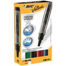 Drywipe Markers | BIC Velleda Liquid Ink Tank marker 4 pc(s) Bullet tip Black, Blue,