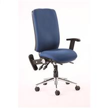 Chiro High Back Chair Blue With Adjustable And Folding Arms KC0002