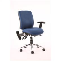 Office Chairs | Chiro Medium Back Chair Blue With Adjustable And Folding Arms KC0004