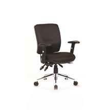 Office Chairs | Chiro Medium Back Chair with Arms Black OP000010 | In Stock