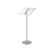 Deflecto Literature Displays | Deflecto Lectern Browser Floor Stand Clear/Silver - 79166