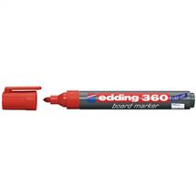 Edding Drywipe Markers | edding 360 Whiteboard Marker Bullet Tip 1.53mm Line Red (Pack 10)