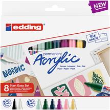 Edding Paint Markers | Edding Acrylic Black, Blue, Brown, Green, Light Blue, Pink, Purple,
