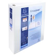 Kreacover Presentation Ring Binders | Exacompta 51845E ring binder A4 White | In Stock | Quzo UK