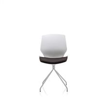 Visitors Chairs | Florence Visitor Chair White Spindle Frame Dark Grey Fabric Seat