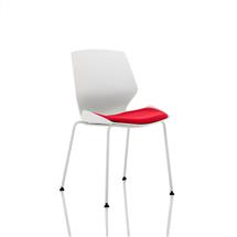 Visitors Chairs | Florence White Frame Visitor Chair in Bergamot Cherry KCUP1536