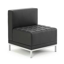 Infinity Modular Straight Back Sofa Black Soft Bonded Leather BR000200