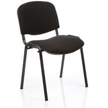 ISO Stacking Chair Black Fabric Black Frame BR000055