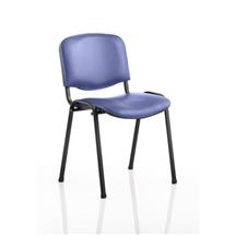 ISO Stacking Chair Blue Vinyl Black Frame BR000063