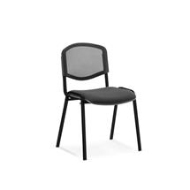 ISO Stacking Chair Mesh Back Black Fabric Black Frame BR000060