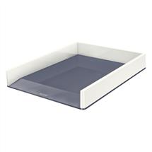 LEITZ Letter Trays | Leitz 53611001 desk tray/organizer Polystyrene Metallic, White